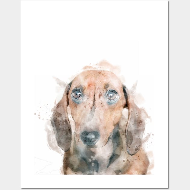 Watercolor Dachshund Wall Art by Art Designs